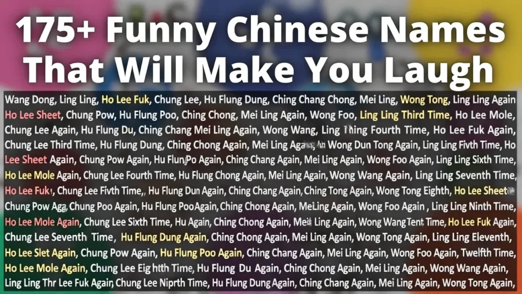Playful Pun-Based Chinese Style Names