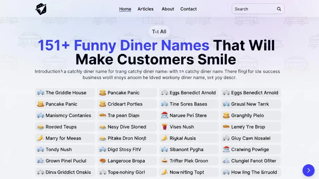 Family-Friendly Funny Diner Names