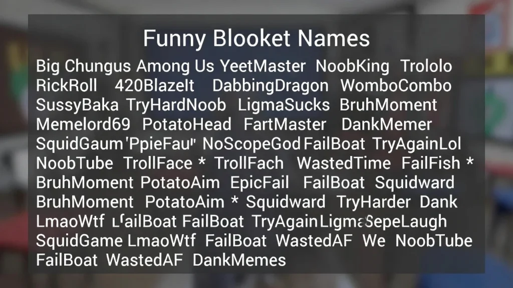Cool Gamer-Style Blooket Names