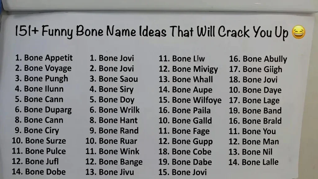 Unique Funny Bone Name Ideas