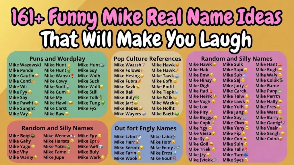 Creative Funny Mike Real Names for Friends