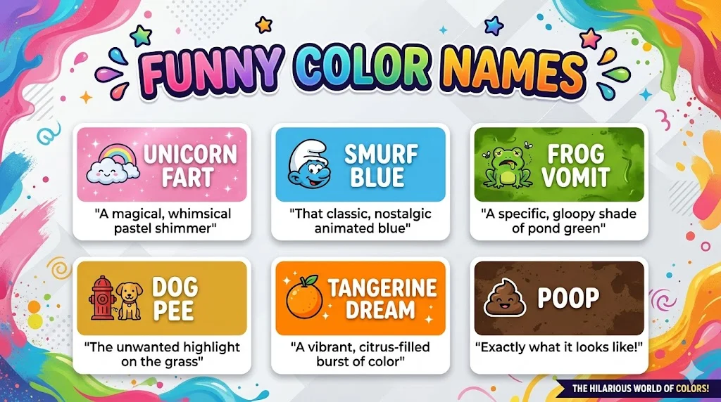 Cute and Adorable Funny Color Names