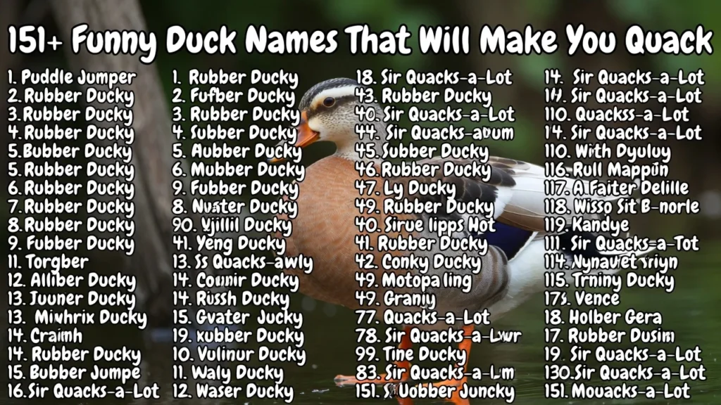 Cute and Funny Duck Names