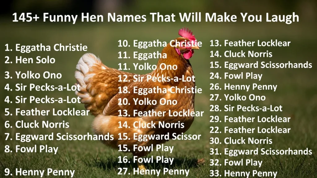 Cute and Funny Hen Names