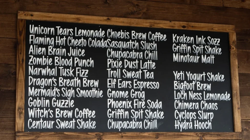 Funny Tea Beverage Names