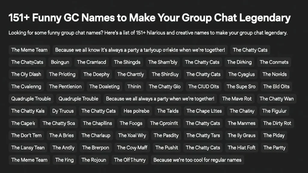 Gaming Squad GC Names ๐ฎ
