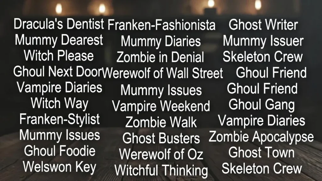 Ghost-Themed Funny Halloween Names