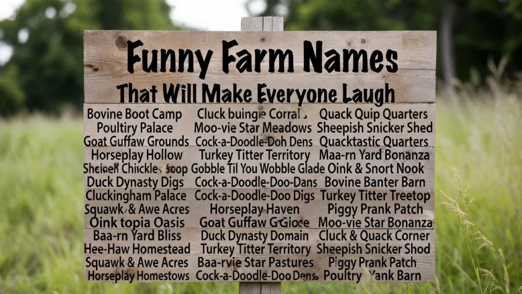Hilarious Barnyard Style Farm Names