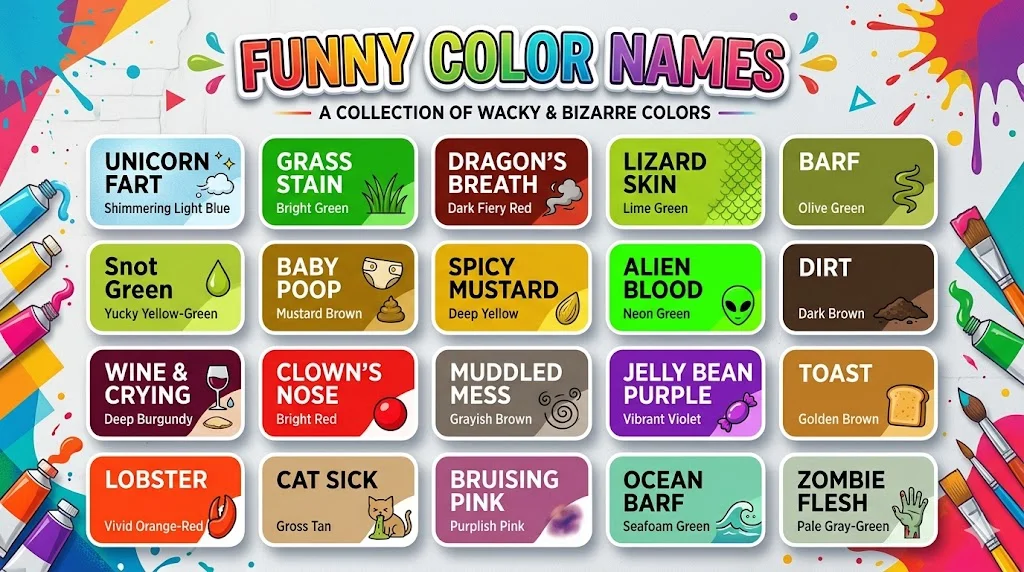Nature-Inspired Funny Color Names