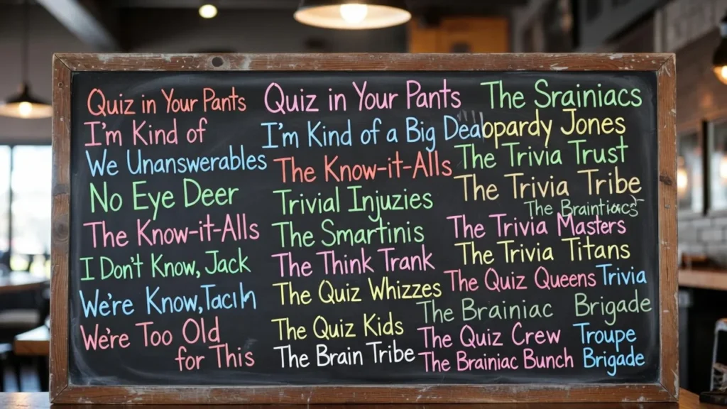 Pop Culture-Inspired Trivia Team Names