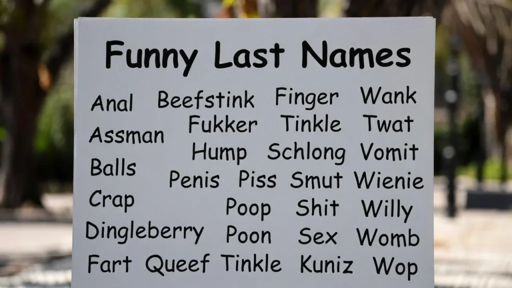 Pun-Based Funny Last Names