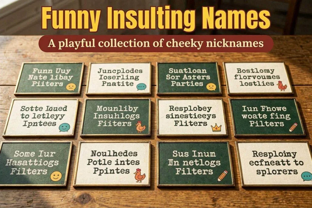 Sibling Teasing Funny Insulting Names