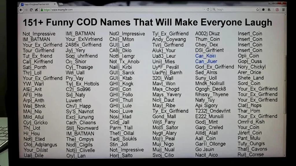 Savage COD Names That Roast Opponents