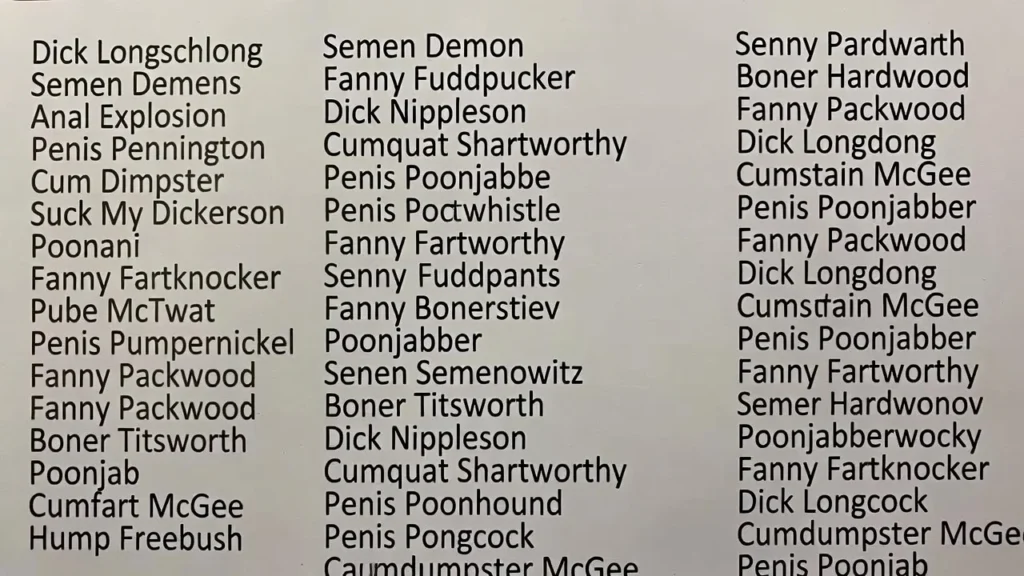 Slightly Dirty But Safe Names