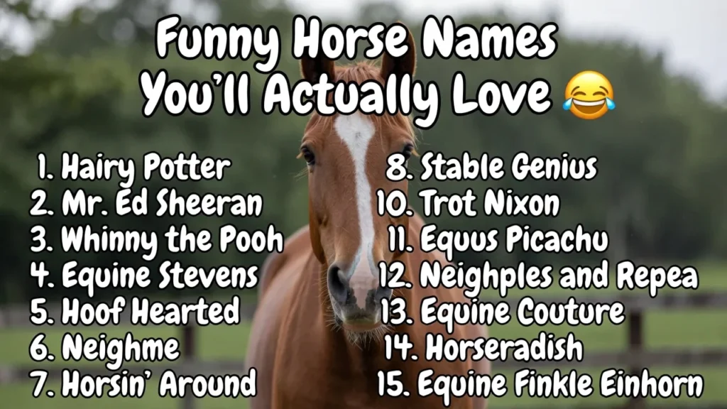 Wild & Crazy Funny Horse Names