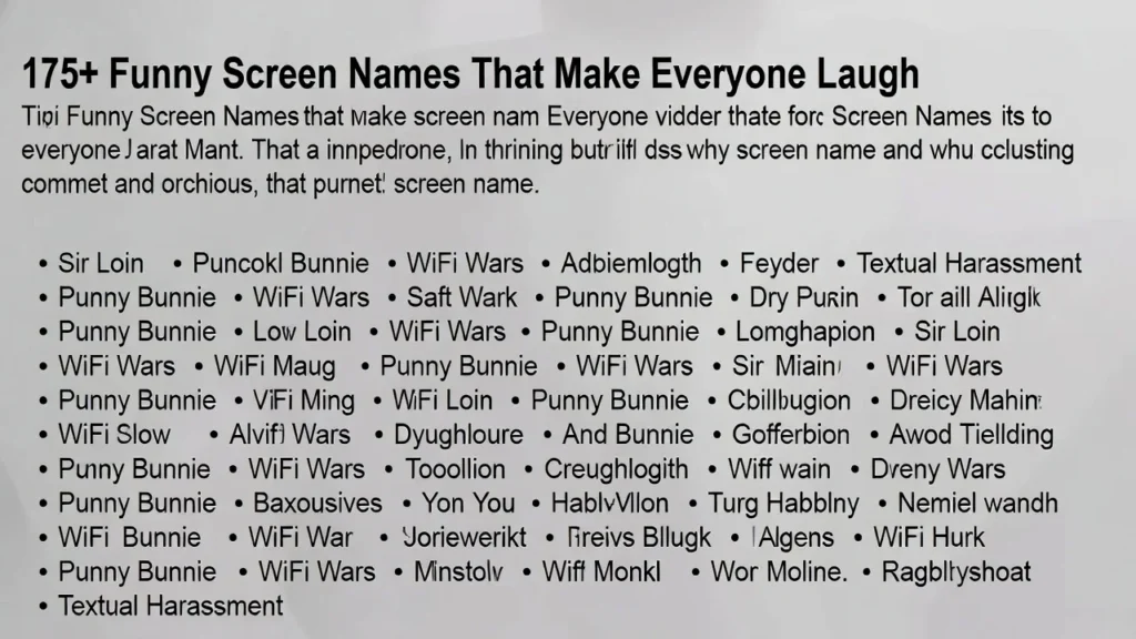 Cute but Funny Names 🐼