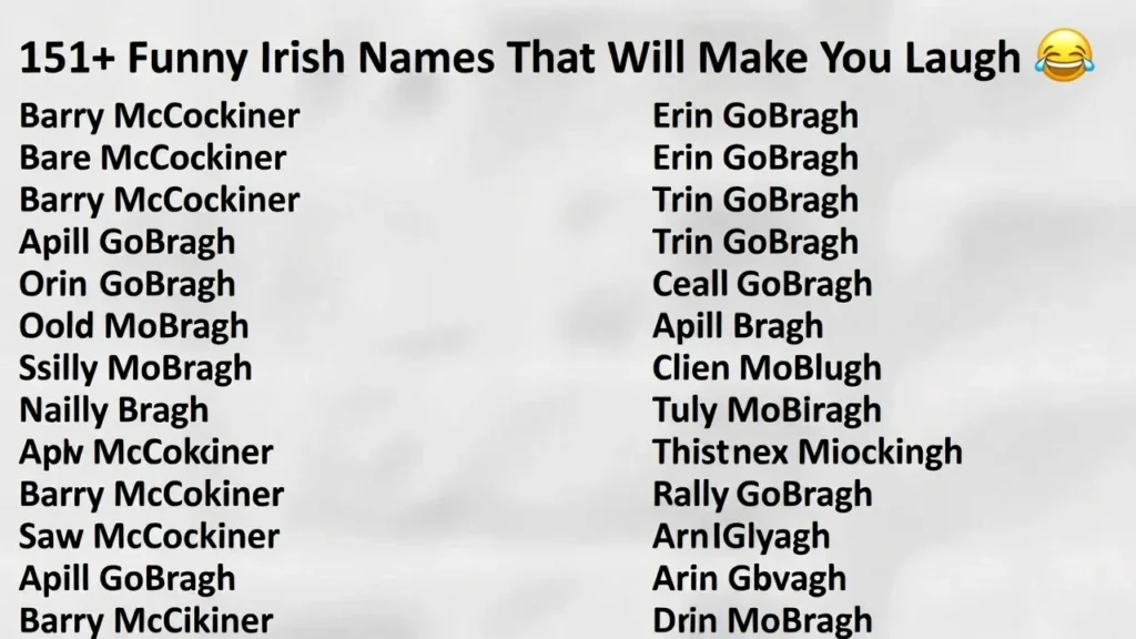 Punny Irish Names
