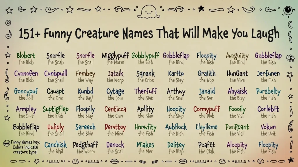 Silly Forest Creature Names