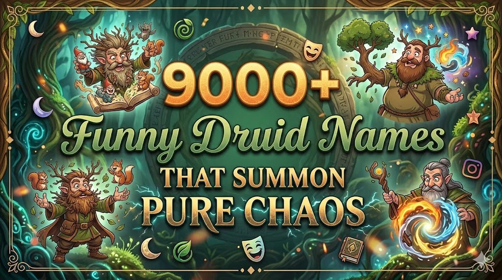 Silly Funny Druid Names That Make You Laugh Instantly