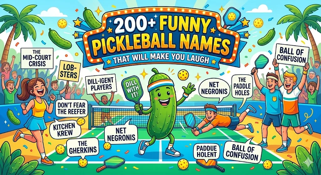 🦄 Cute Names for Funny Pickleball Teams That Melt Your Heart