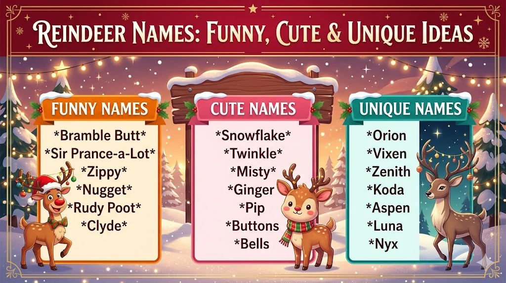 🦌 Cute Reindeer Names That Melt Your Heart