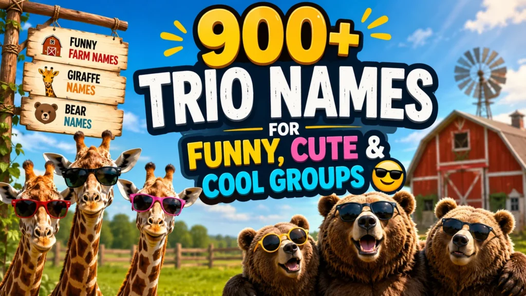 😂 Funny Trio Names That Will Make Everyone Laugh 🤣