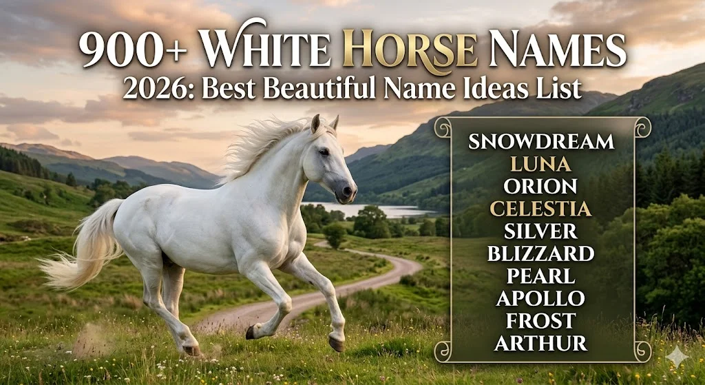 ❄️ Gorgeous White Horse Names Inspired by Snow and Ice