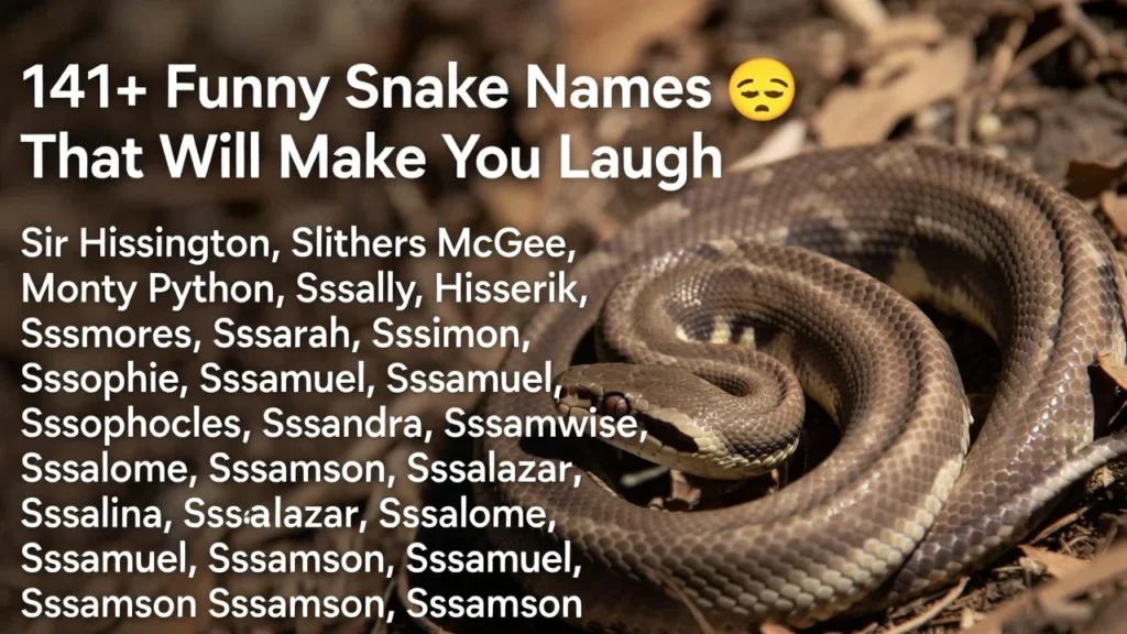 141+Funny Snake Names That Will Make You Laugh 🐍
