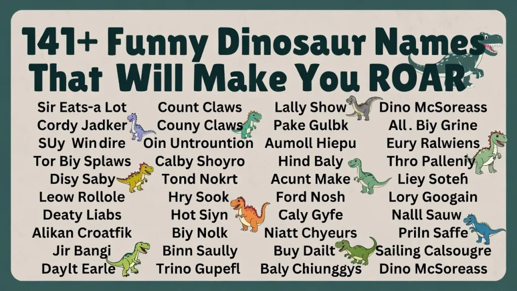 141+Funny Dinosaur Names That Will Make You ROAR