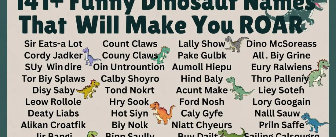 141+Funny Dinosaur Names That Will Make You ROAR
