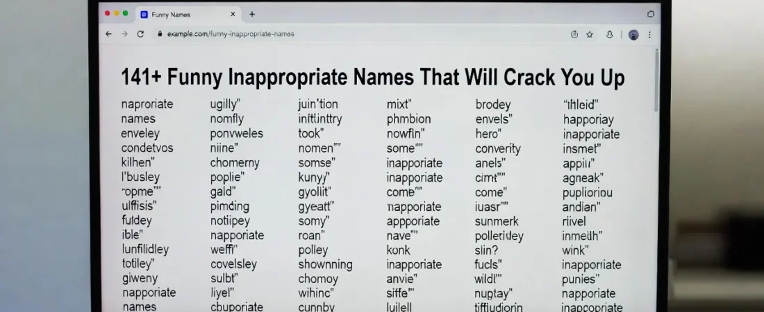 141+Funny Inappropriate Names That Will Crack You Up