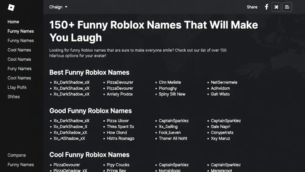 150+ Funny Roblox Names That Will Make You Laugh