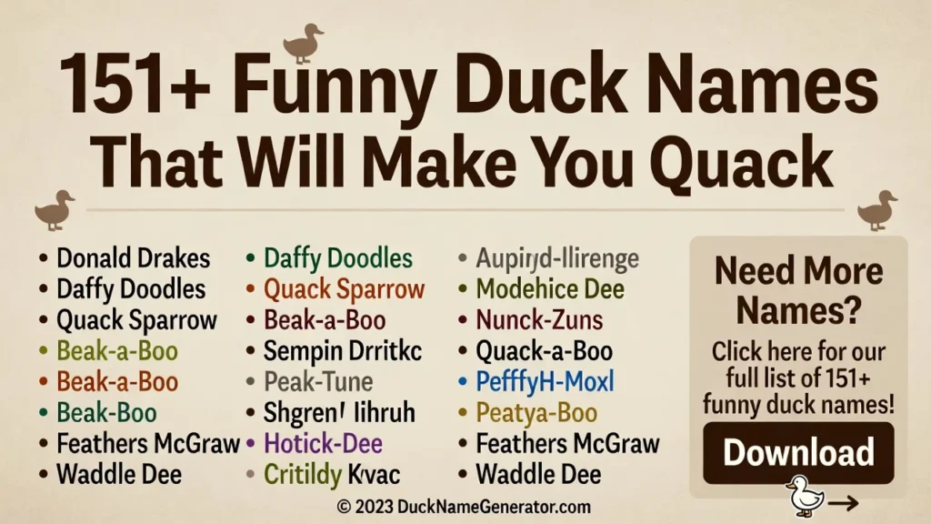 151+Funny Duck Names That Will Make You Quack
