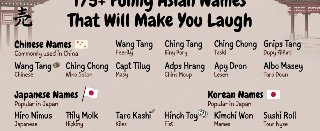 175+Funny Asian Names That Will Make You Laugh