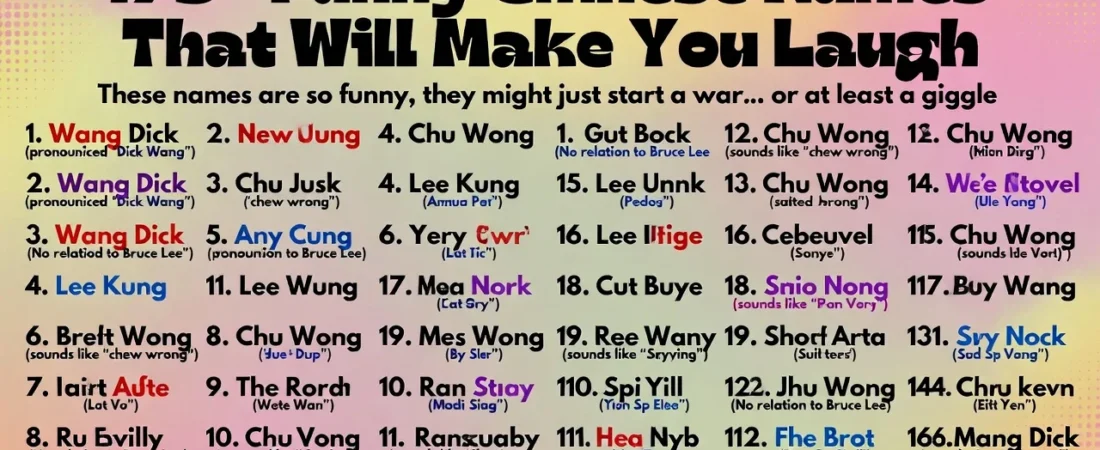 175+Funny Chinese Names That Will Make You Laugh
