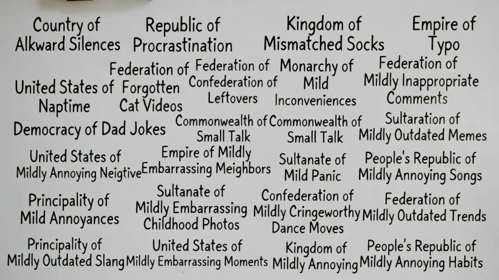 175+Funny Country Names That Will Make You Laugh