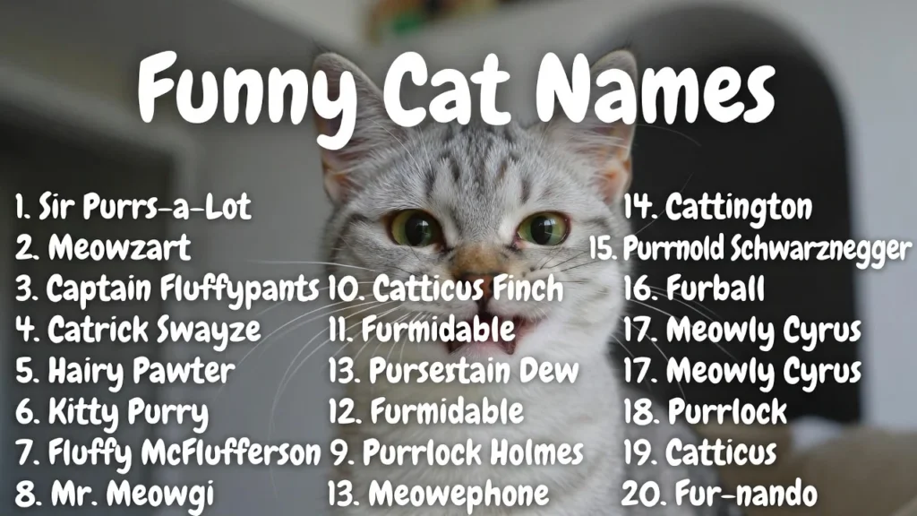 Funny Cat Names That Will Make Everyone Laugh πΉ