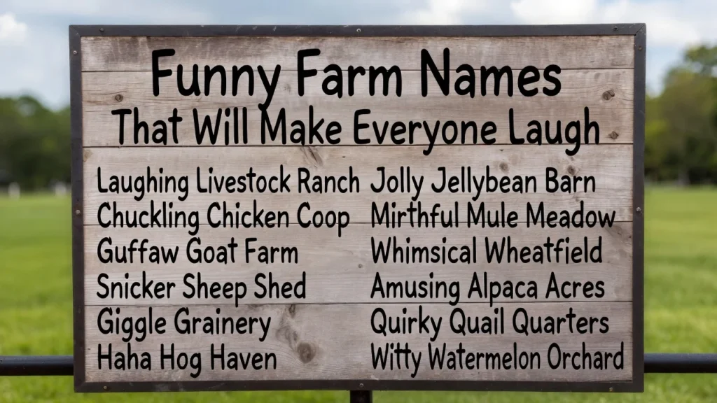 Funny Farm Names That Will Make Everyone Laugh