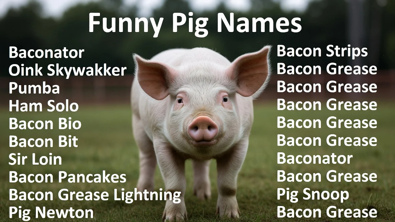 Humours Name Picture 241+Funny Pig Names That Will Make Everyone Laugh - hahahanames
