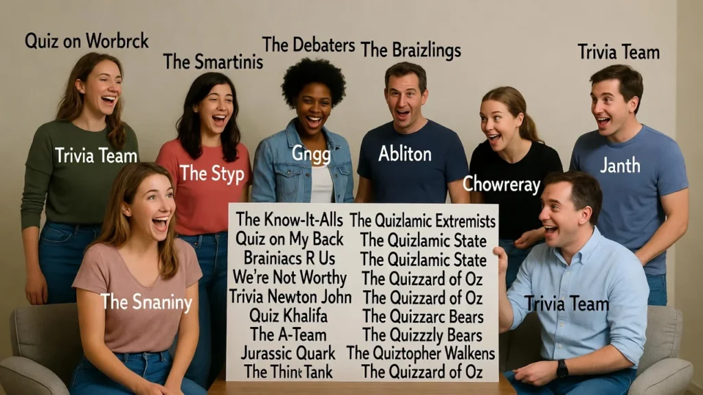 Funny Trivia Team Names That Always Win Laughs
