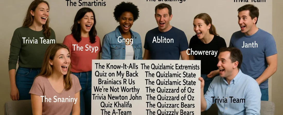 161+Funny Trivia Team Names That Always Win Laughs