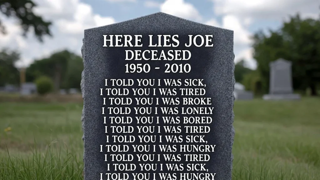 Tombstone Funny Names That Make You Laugh