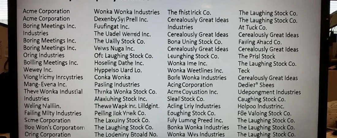 145+Funny Company Names That Will Make You Laugh