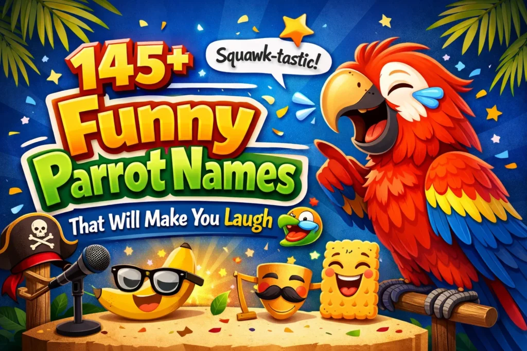 145+Funny Parrot Names That Will Make You Laugh 🦜