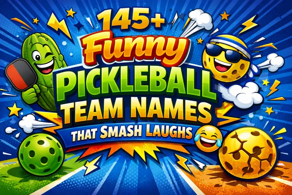 145+Funny Pickleball Team Names That Smash Laughs 😂