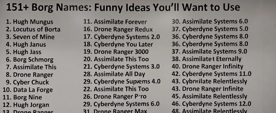 151+Borg Names: Funny Ideas You’ll Want to Use