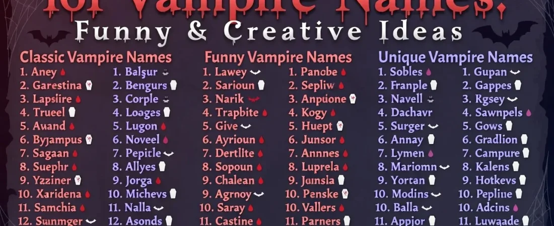 161+Vampire Names: Funny & Creative Ideas