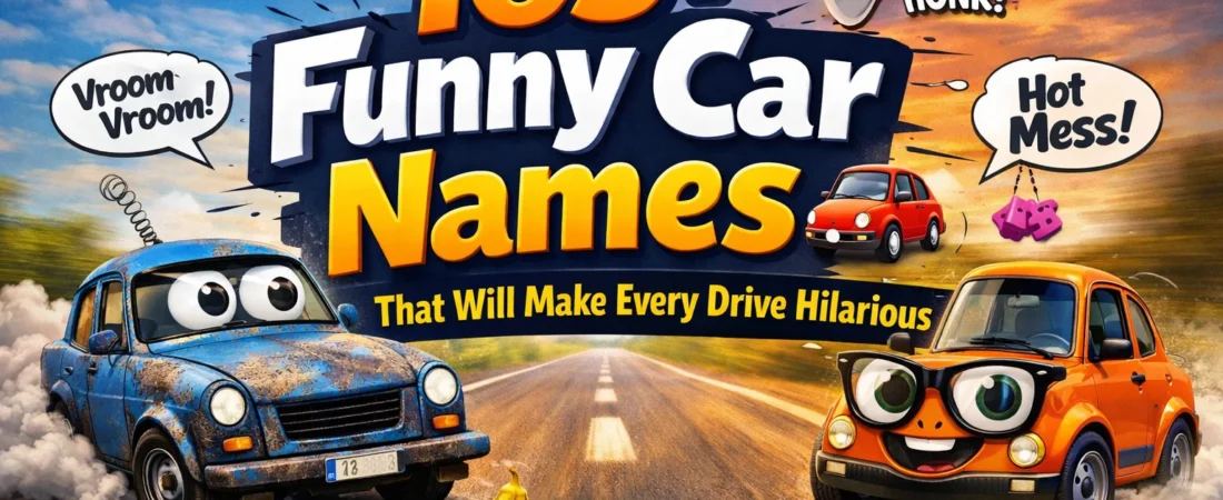 165+Funny Car Names That Will Make Every Drive Hilarious 🚗😂