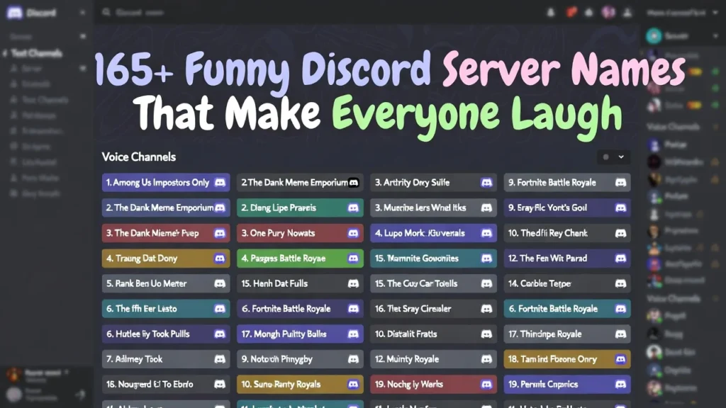 165+Funny Discord Server Names That Make Everyone Laugh