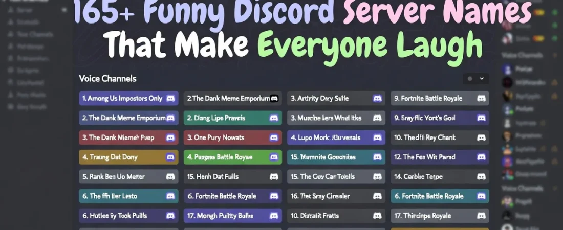 165+Funny Discord Server Names That Make Everyone Laugh